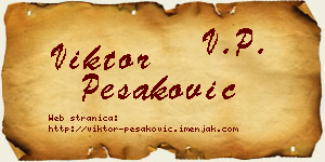Viktor Pešaković vizit kartica